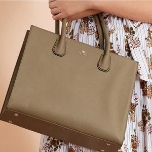 Brooks Brothers Red Fleece Leather Tote